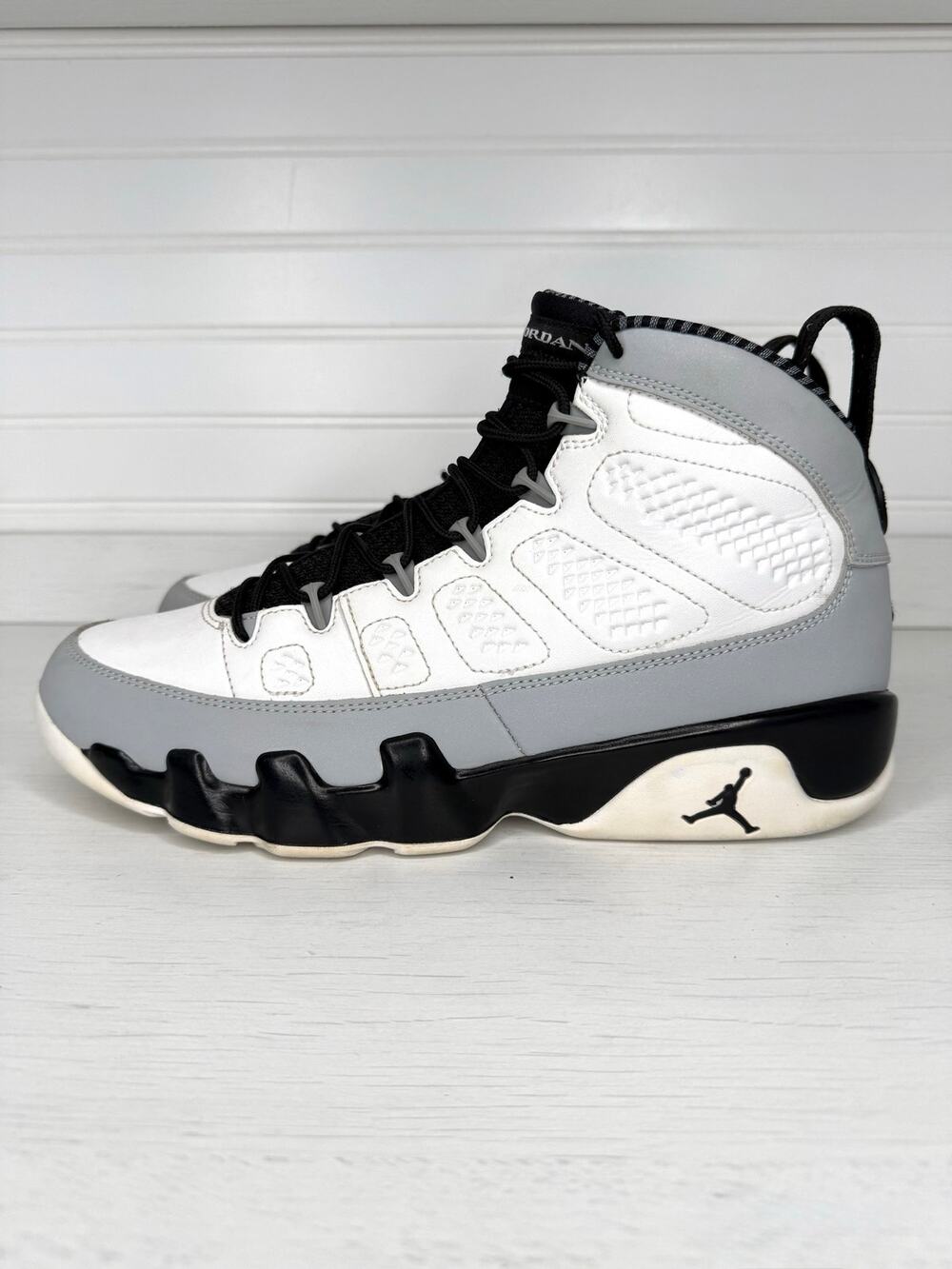 Nike Air Jordan 9 IX Barons 2014 302370-106 Men’s Size 9 White Gray Black